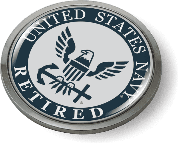 U.S. Navy Retired Eagle and Anchor Emblem (w/b)